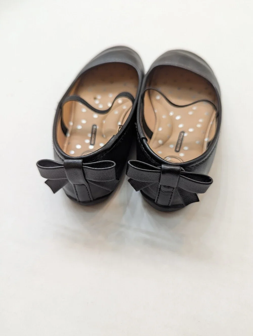 Wonder Nation Toddler Little Girls Classic Bow Black Ballet Flats Size 9